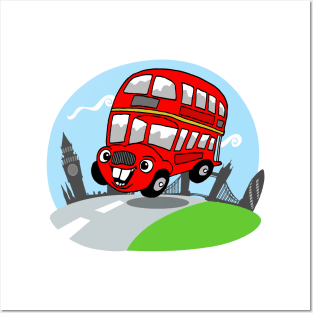 Funny London bus Posters and Art